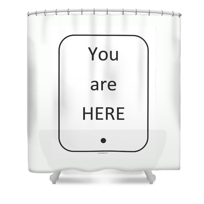 Richard Reeve Shower Curtain featuring the photograph One To Ponder - You Are Here by Richard Reeve