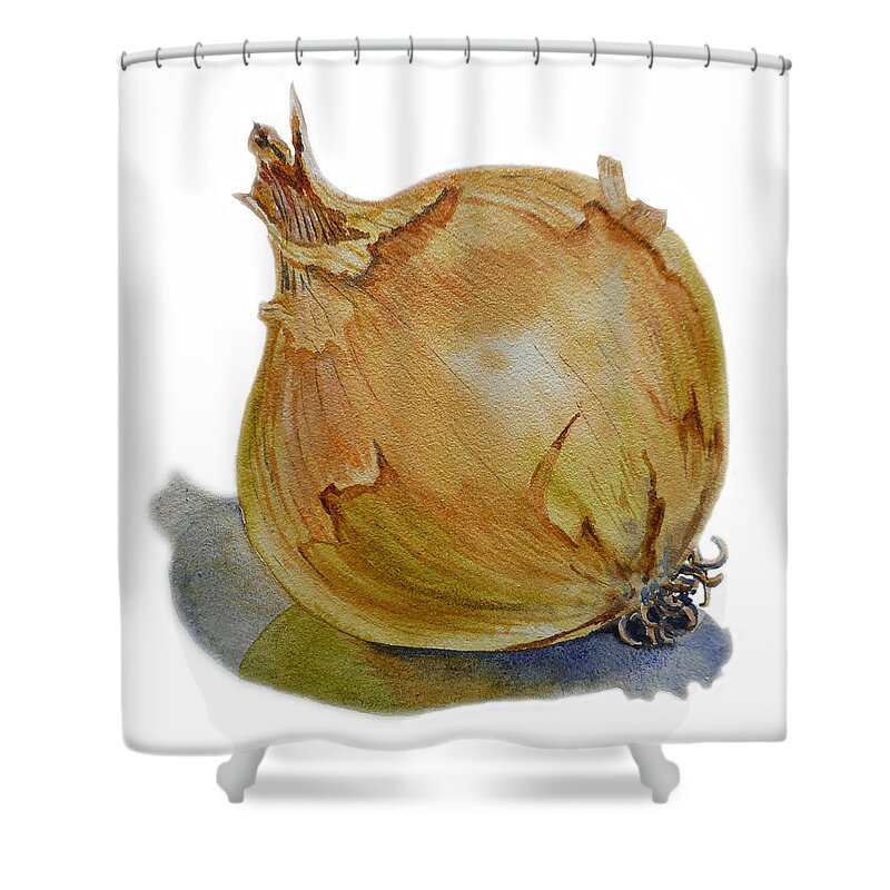 Onion Shower Curtain featuring the painting Onion by Irina Sztukowski