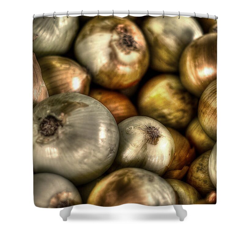 Onions Shower Curtain featuring the photograph Onions by David Morefield