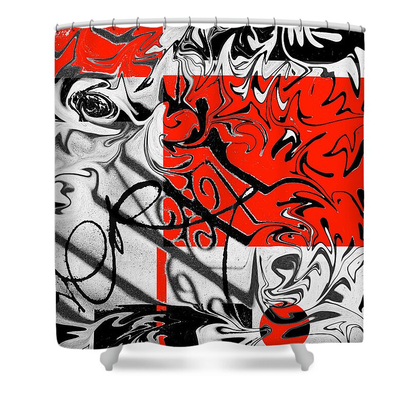 Abstract Shower Curtain featuring the digital art Opera by Fei A