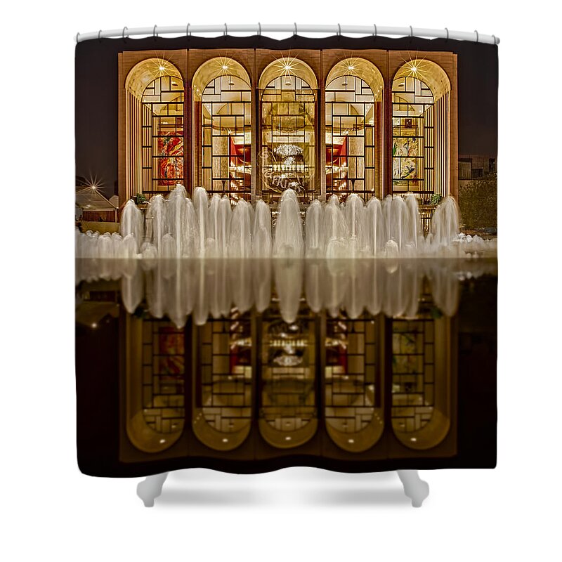Metropolitan Opera House Shower Curtain featuring the photograph Opera House Reflections by Susan Candelario