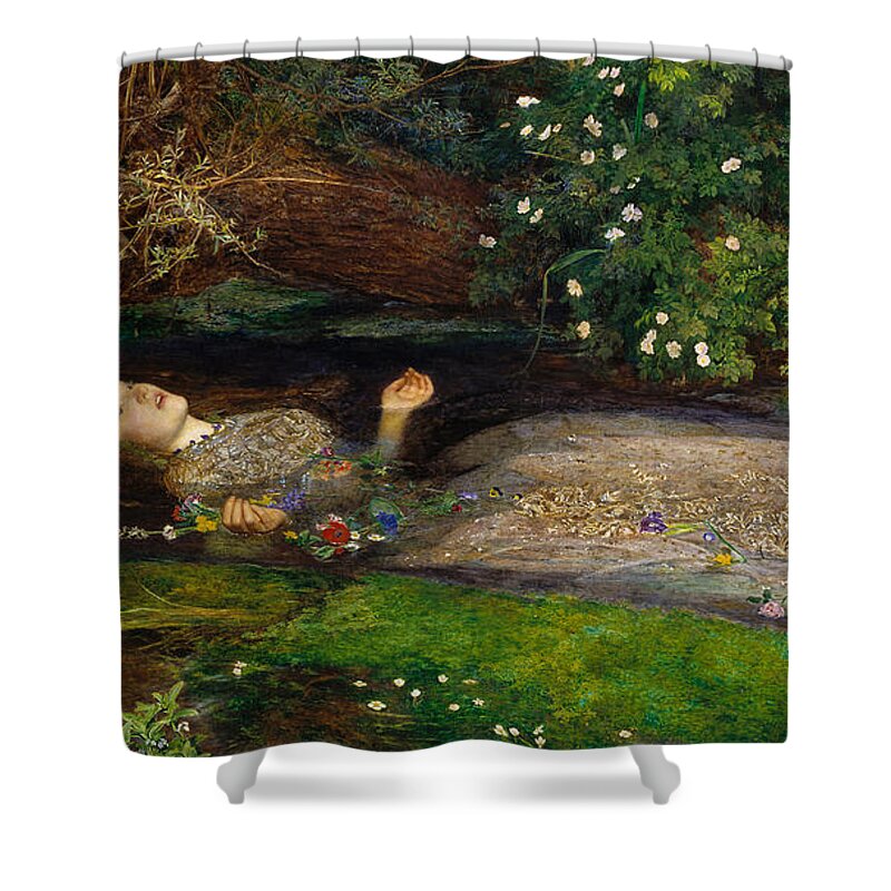 Ophelia Shower Curtain featuring the digital art Ophelia by John Everett Millais