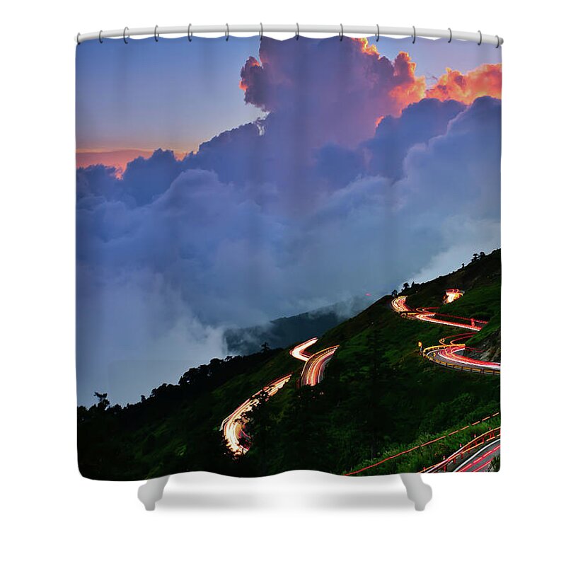 Scenics Shower Curtain featuring the photograph Optical Flow by Taiwan Nans0410