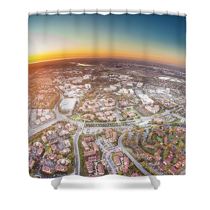 Water's Edge Shower Curtain featuring the photograph Orange County, California by Adamkaz