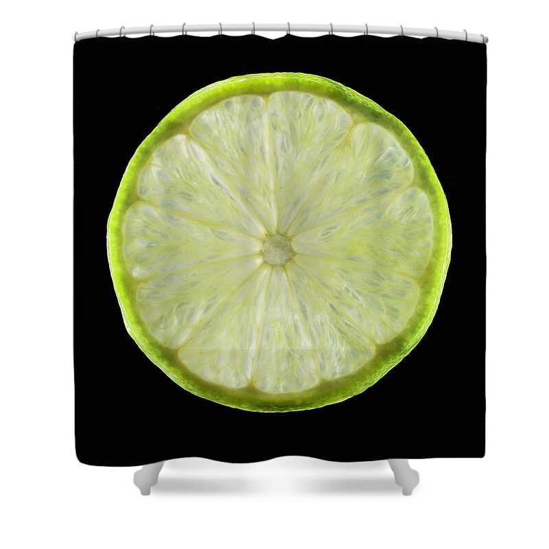 California Shower Curtain featuring the photograph Organic Lime by Monica Rodriguez