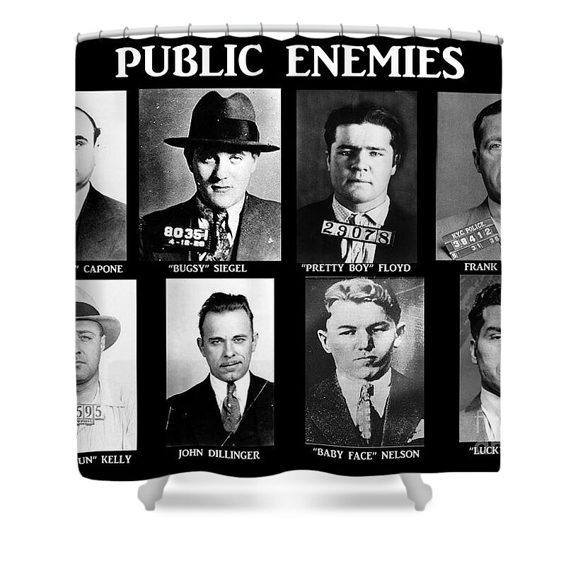 Original Gangsters - Public Enemies Shower Curtain featuring the photograph Original Gangsters - Public Enemies by Paul Ward