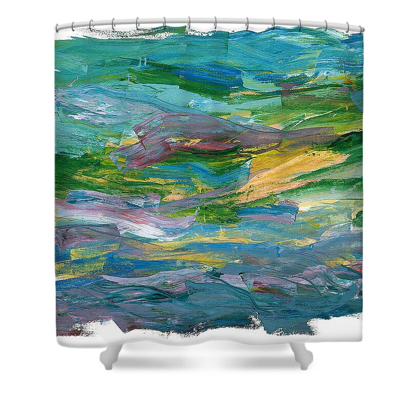 Abstract Shower Curtain featuring the painting Osterlen by Bjorn Sjogren
