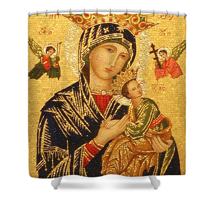 Our Lady Shower Curtain featuring the photograph Our Lady of Perpetual Help by Philip Ralley