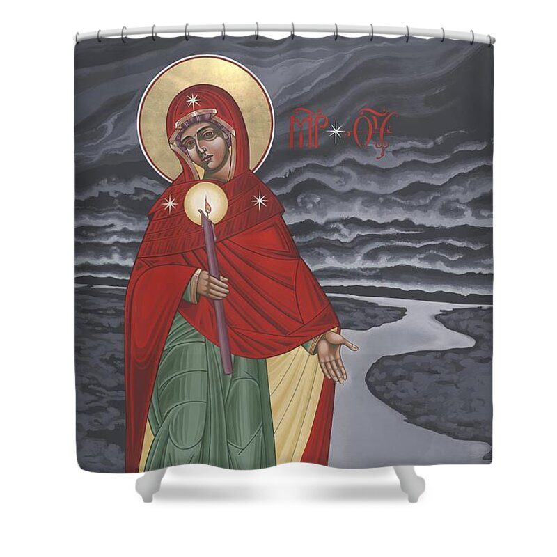 Our Lady Of The Lake Shower Curtain featuring the painting Our Lady of the Lake 201 by William Hart McNichols