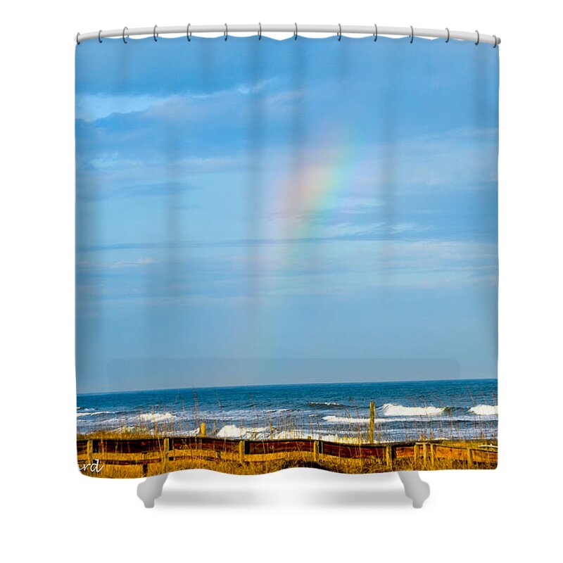 Blue Skies Shower Curtain featuring the photograph Out Of The Blue by Mary Hahn Ward