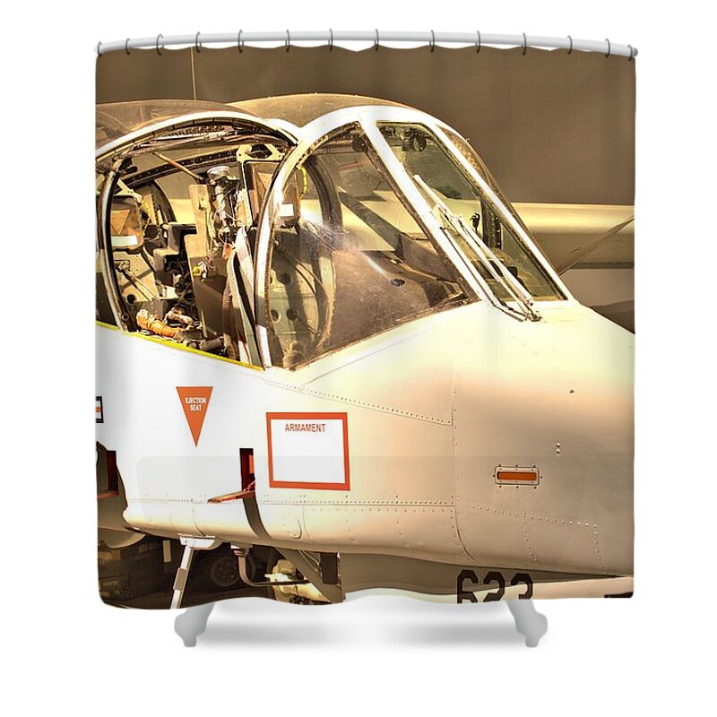 9831 Shower Curtain featuring the photograph OV-10 Bronco by Gordon Elwell