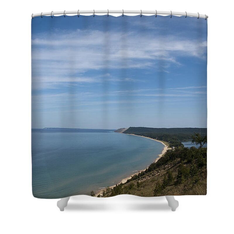 Beach Shower Curtain featuring the photograph Overlooking Lake Michigan by Tara Lynn