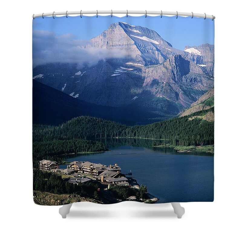 Many Glacier Hotel Shower Curtains