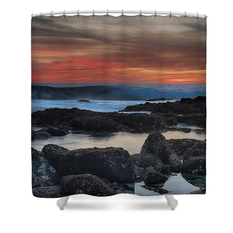 California Central Coast Shower Curtain featuring the photograph Pacific Grove Sunset by Bill Roberts