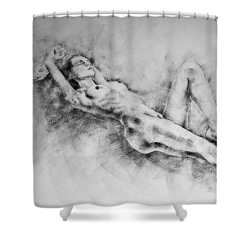 Erotic Shower Curtain featuring the drawing Page 15 by Dimitar Hristov