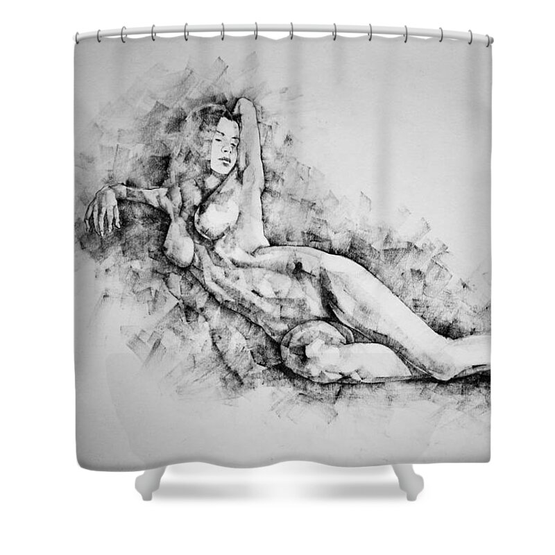 Erotic Shower Curtain featuring the drawing Page 25 by Dimitar Hristov