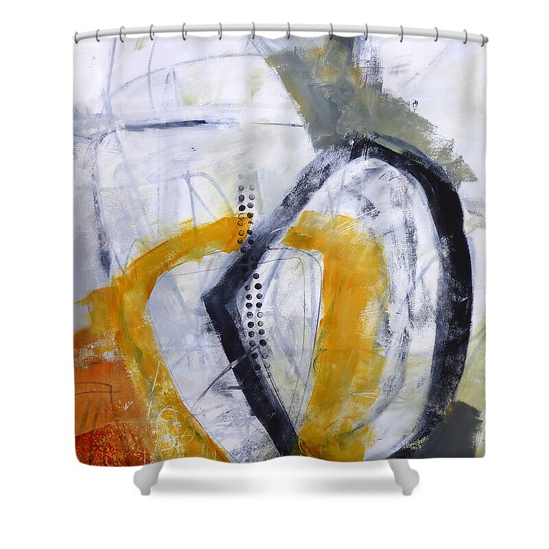  Shower Curtain featuring the painting Paint Improv 1 by Jane Davies