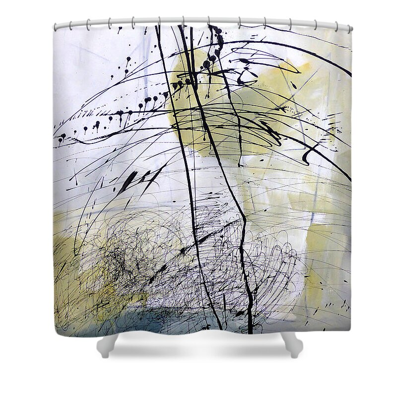  Shower Curtain featuring the painting Paint Solo 5 by Jane Davies