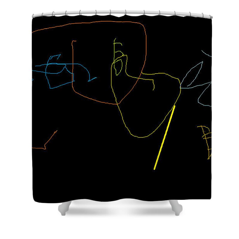 Abstract Shower Curtain featuring the photograph Paint To Music by Aaron Martens