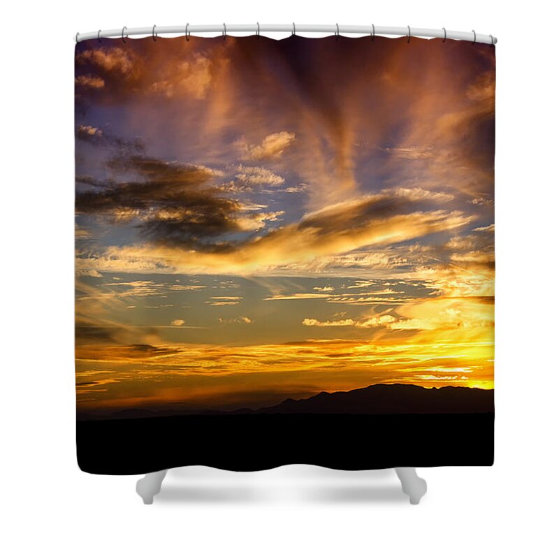 Sunset Shower Curtain featuring the photograph Painted by Mother Nature by Saija Lehtonen