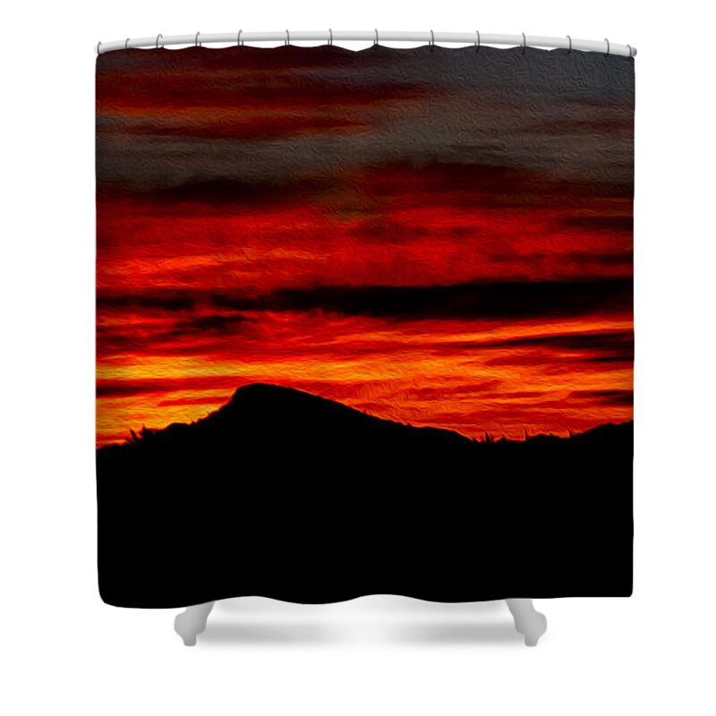 2013 Shower Curtain featuring the photograph Painted Sky 45 by Mark Myhaver