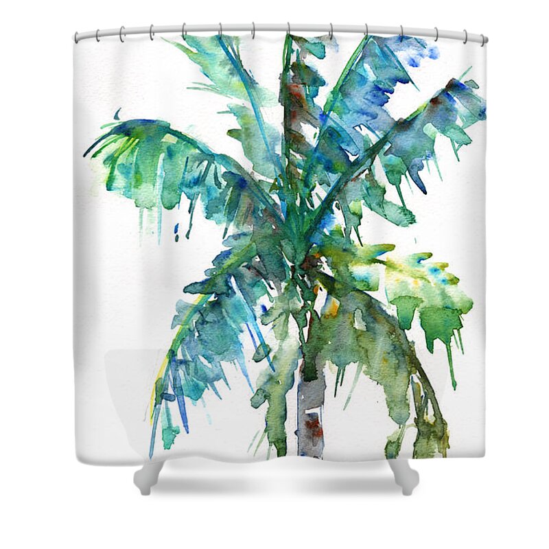 Palm Tree Shower Curtain featuring the painting Palm Tree 2015 by Claudia Hafner