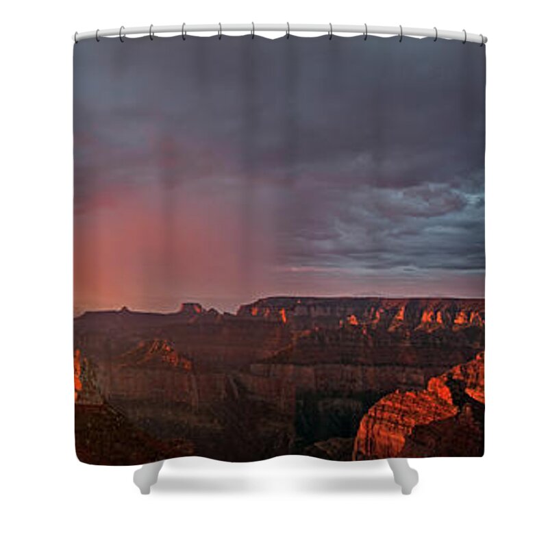 North America Shower Curtain featuring the photograph Panorama North Rim Grand Canyon National Park Arizona by Dave Welling