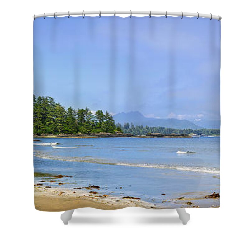Pacific Shower Curtain featuring the photograph Panorama of Pacific coast on Vancouver Island by Elena Elisseeva