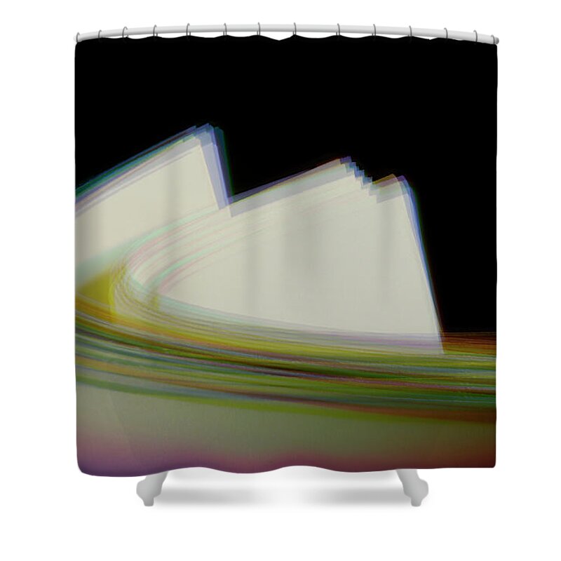 Curve Shower Curtain featuring the photograph Paper With Colored Light by Paul Taylor