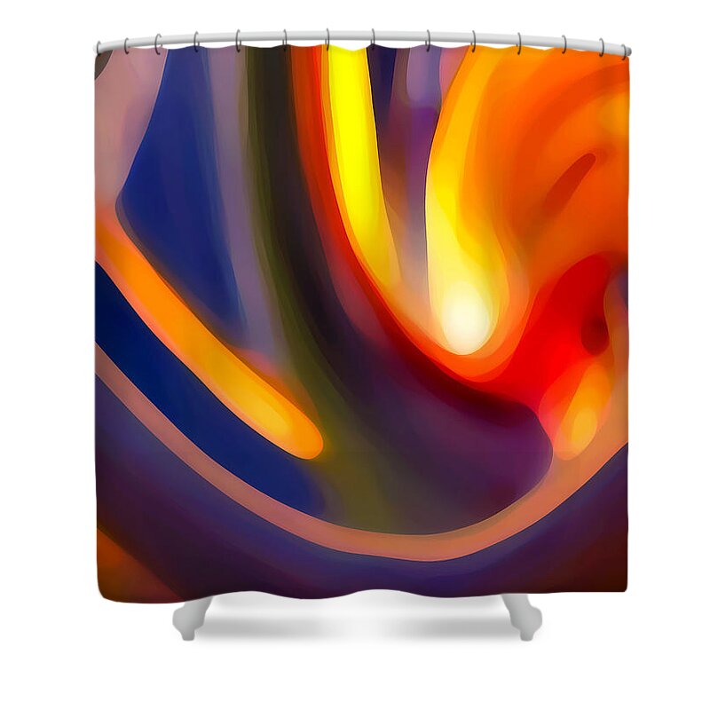Abstract Art Shower Curtain featuring the photograph Paradise Creation by Amy Vangsgard