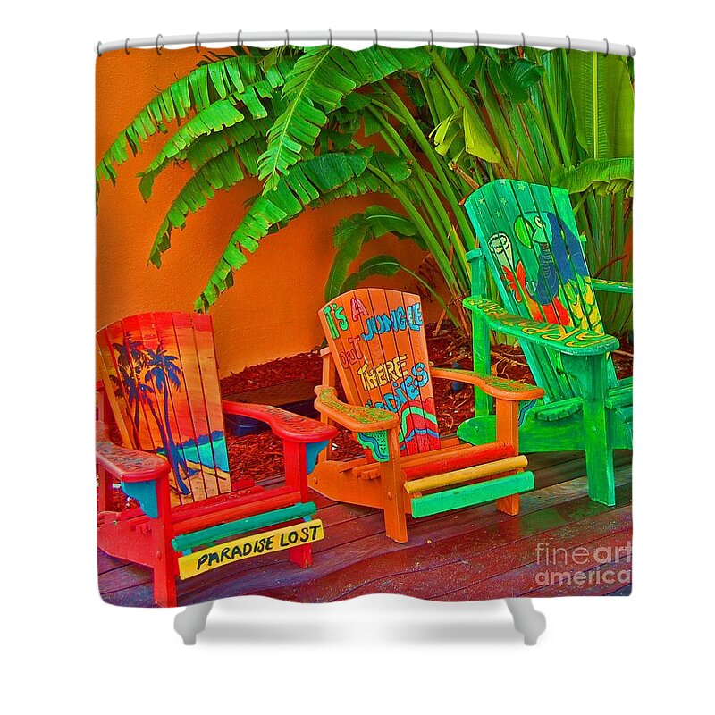 Chairs Shower Curtain featuring the photograph Paradise Lost by Debbi Granruth
