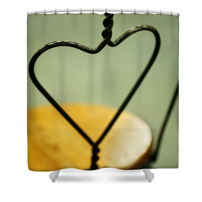 Parlor Shower Curtain featuring the photograph Parlor Chair heart by Marilyn Hunt