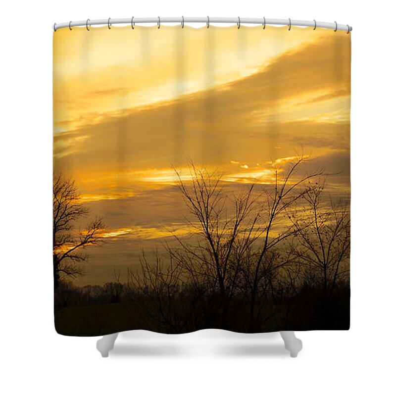 Pastoral Sunset Shower Curtain featuring the photograph Pastoral Sunset by Photographic Arts And Design Studio