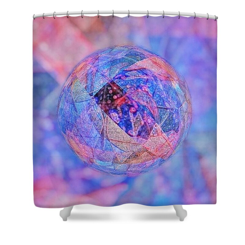 Iphone5 Shower Curtain featuring the photograph Patchwork Quilt Marble, Created From by Anna Porter