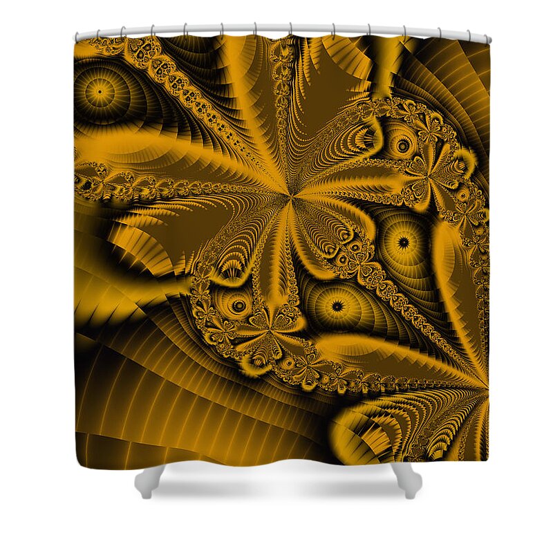 Fractal Art Shower Curtain featuring the digital art Paths of Possibility by Elizabeth McTaggart