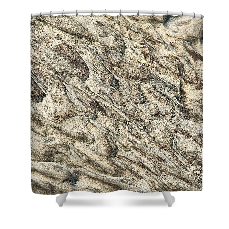 Abstract Shower Curtain featuring the photograph Patterns in Sand 2 by William Selander