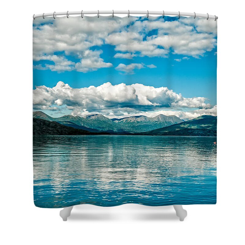 Peace On Skilak Lake Shower Curtain featuring the photograph Peace on Skilak Lake by George Buxbaum