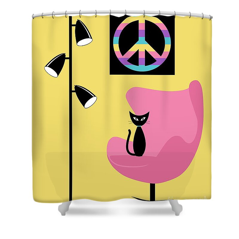 Peace Shower Curtain featuring the digital art Peace Symbol by Donna Mibus