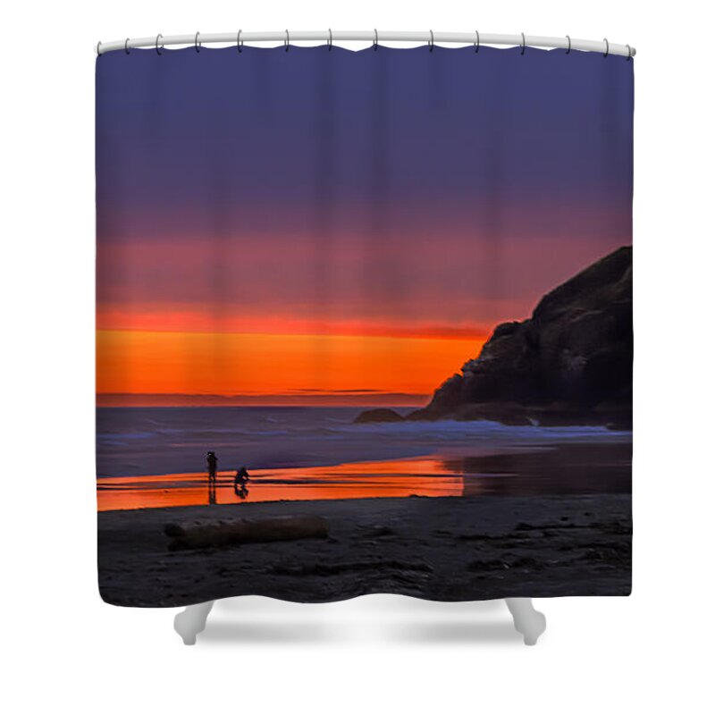 Sunset Shower Curtain featuring the photograph Peaceful Evening by Robert Bales