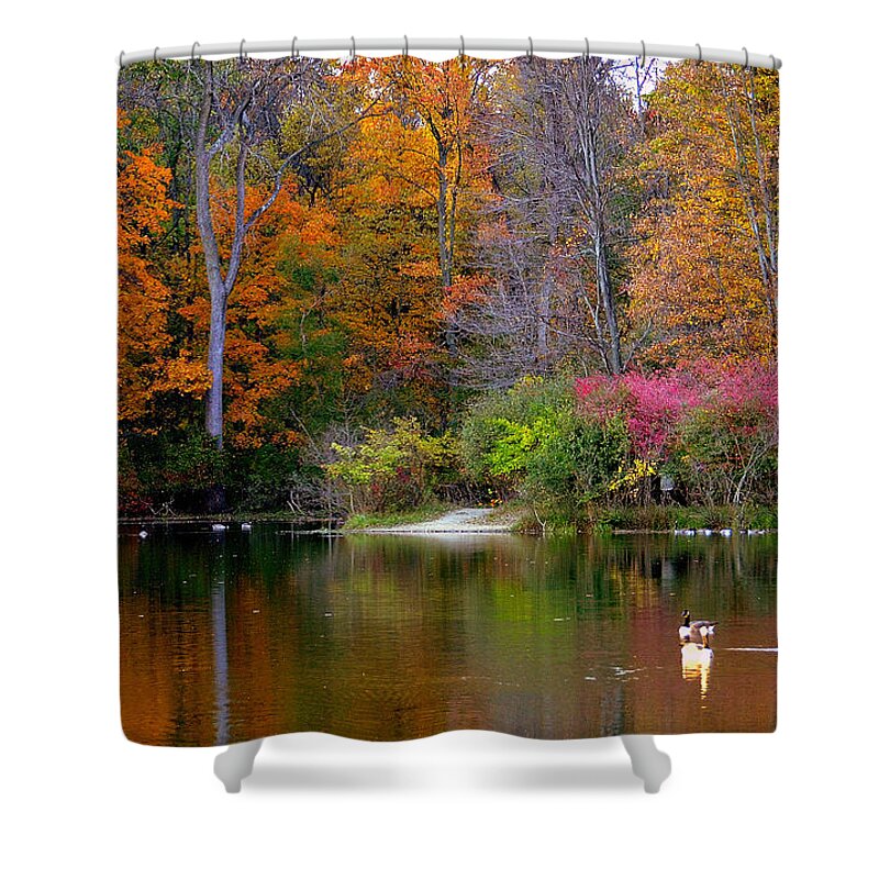 Lake Shower Curtain featuring the photograph Peaceful Lake by Andrea Platt
