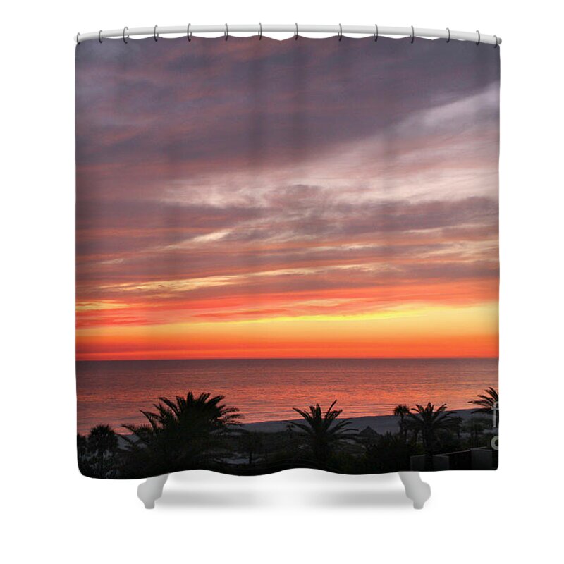 Sunset Shower Curtain featuring the photograph Peaceful sunset by Mariarosa Rockefeller