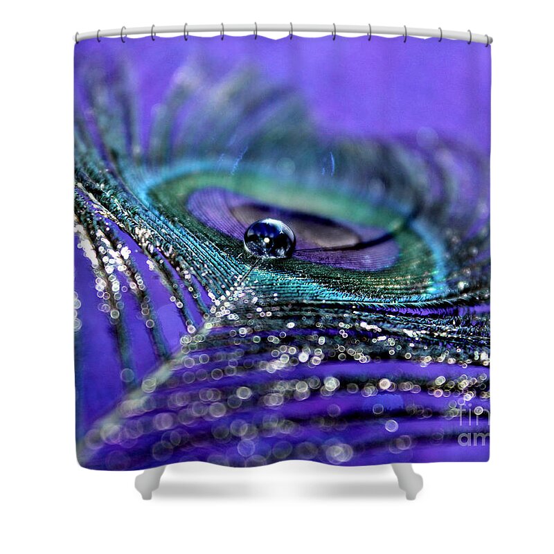Peacock Feather Shower Curtain featuring the photograph Peacock Spirit by Krissy Katsimbras