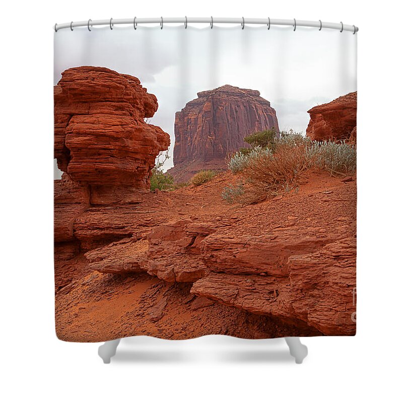 Utah Shower Curtain featuring the photograph Pedestal by Jim Garrison
