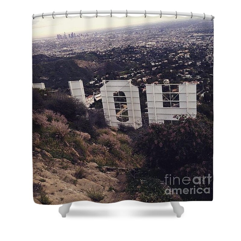 Hollywood Shower Curtain featuring the photograph Peek by Denise Railey