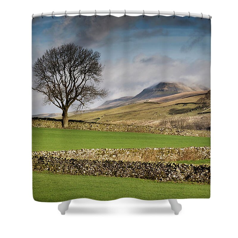 Tranquility Shower Curtain featuring the photograph Pen-y-ghent by Michael Honor