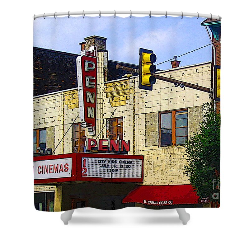 Marquees Shower Curtain featuring the photograph Penn Cinemas in Ohiopyle by Nina Silver