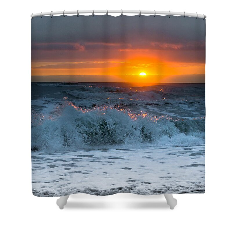 Sunset Shower Curtain featuring the photograph Perseverance by Melanie Moraga