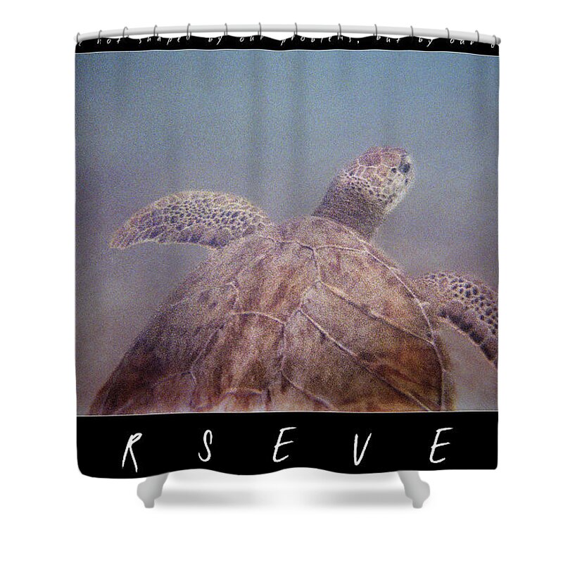 Turtle Shower Curtain featuring the photograph Persevere II by Weston Westmoreland