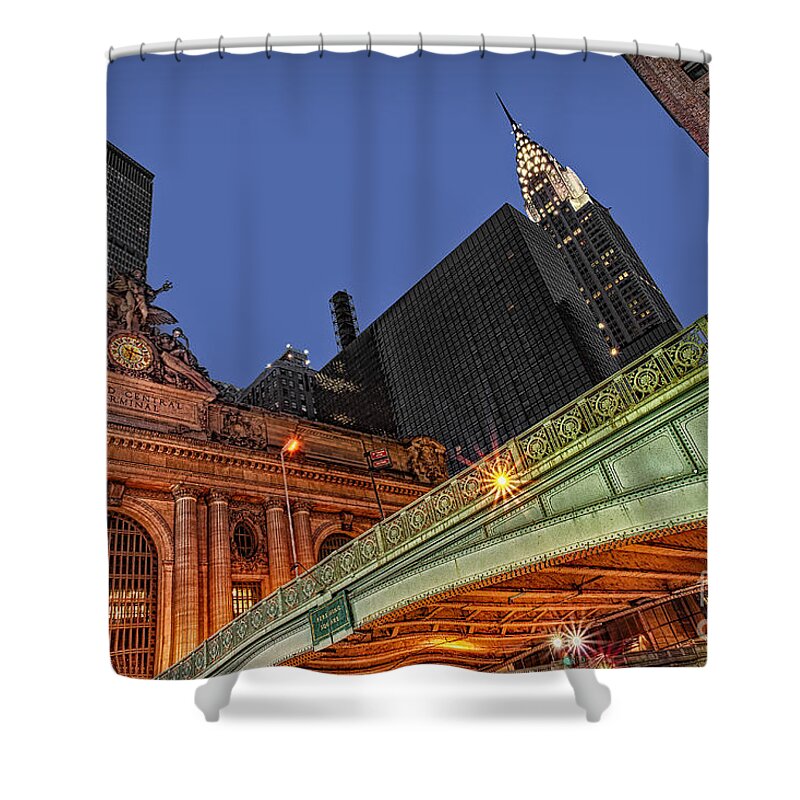 Pershing Square Shower Curtain featuring the photograph Pershing Square by Susan Candelario