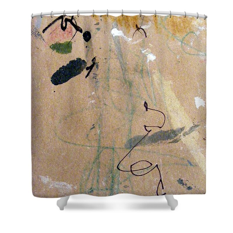 Gestural Gouache Painting Shower Curtain featuring the painting Balance by Nancy Kane Chapman